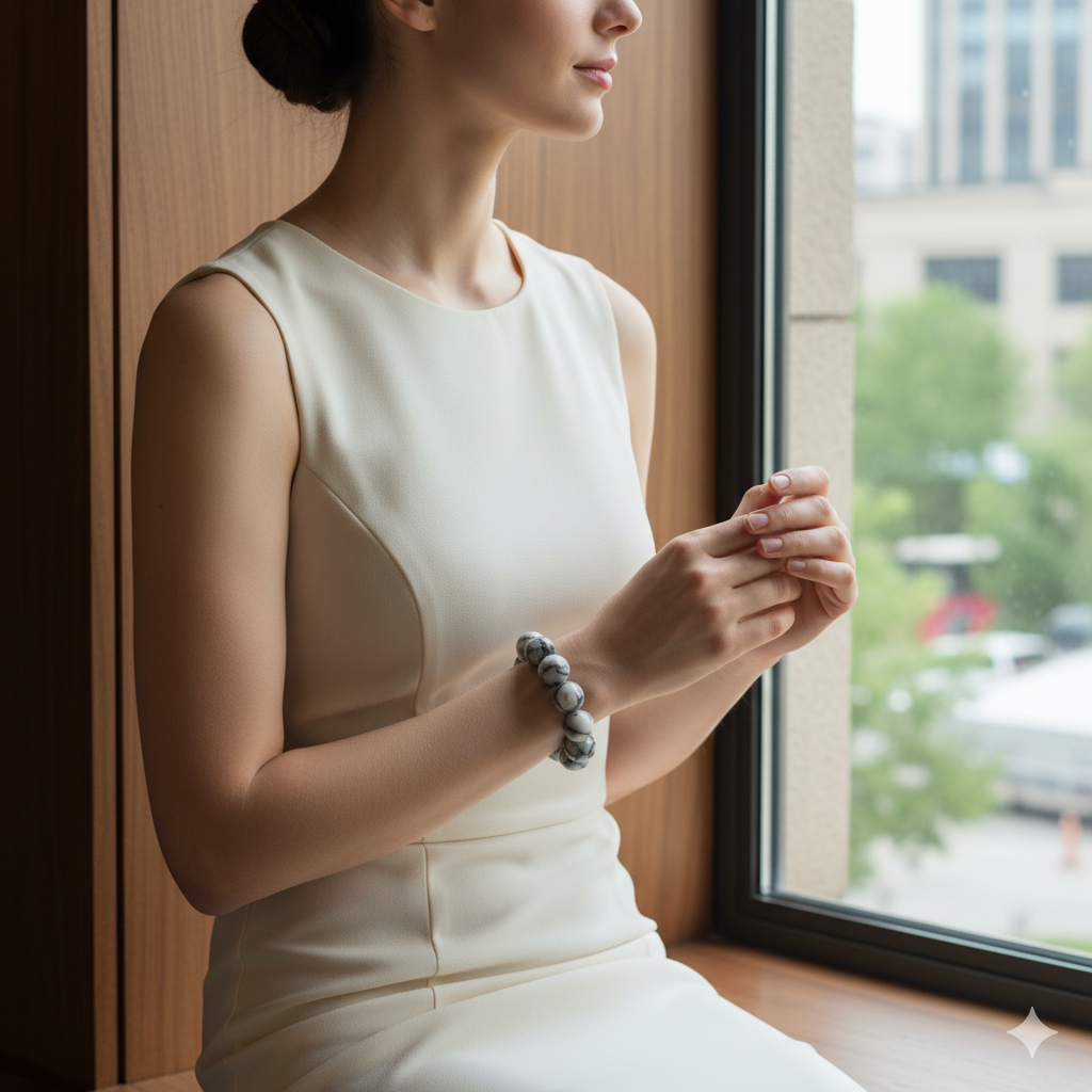 Gri Jasper Doğaltaş Bileklik