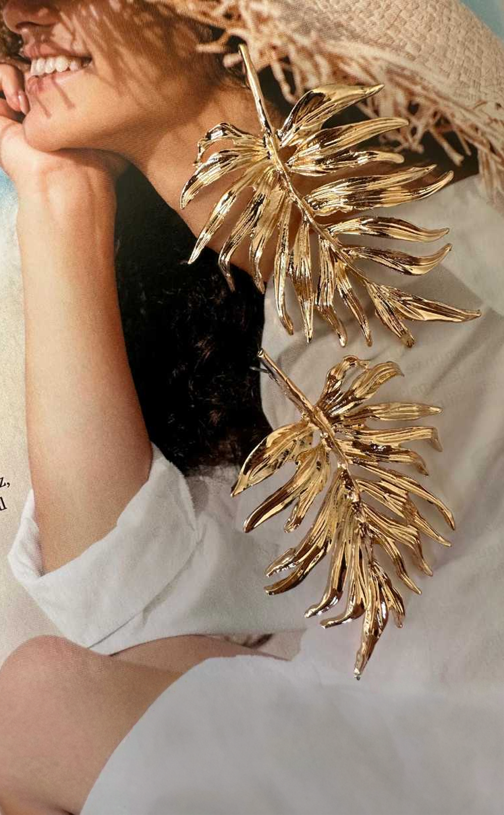 Areka Yaprağı Özel Tasarım Küpe