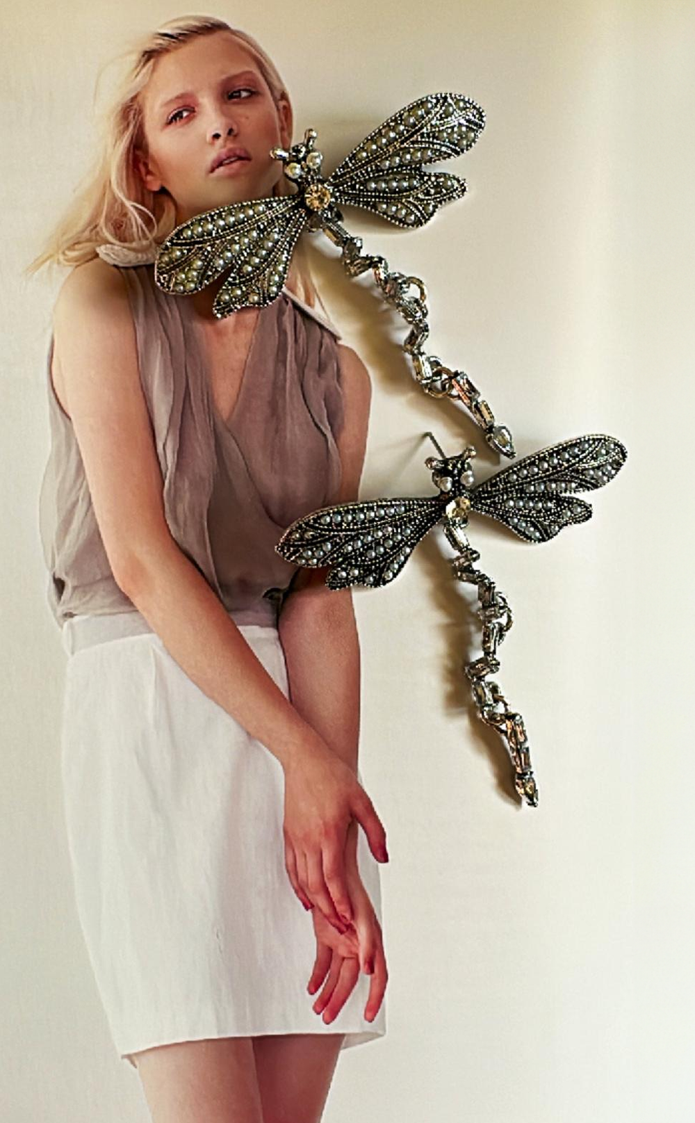 İnci Kanat Özel Tasarım Küpe