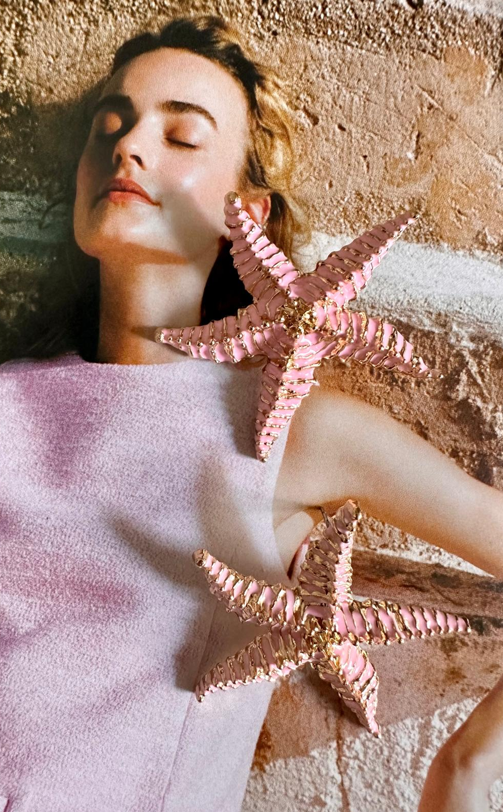 Pembe Yıldız Özel Tasarım Kolye & Küpe Takımı