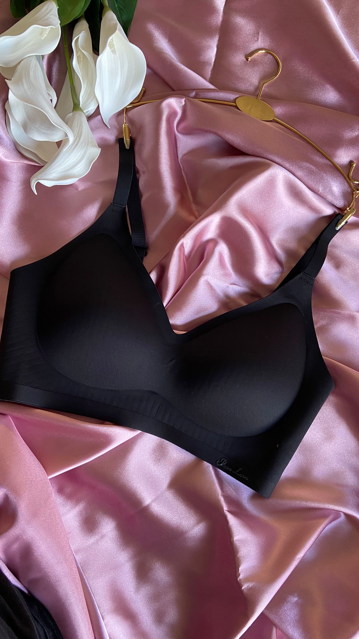 Siyah Lazer Kesim Sütyen