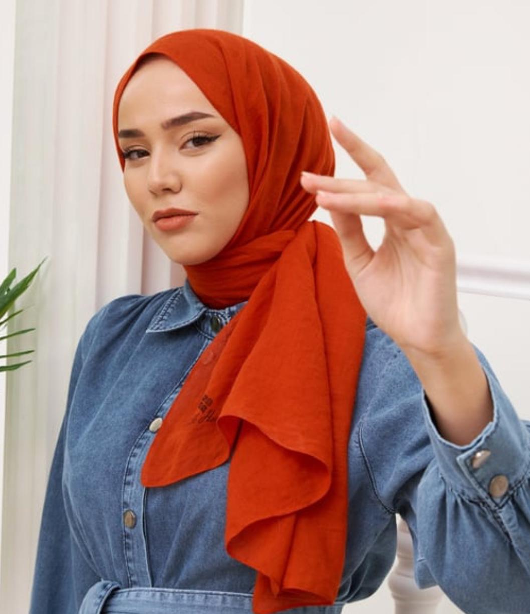 SİLK HOME ORGANİK JAZZ ŞAL KİREMİT