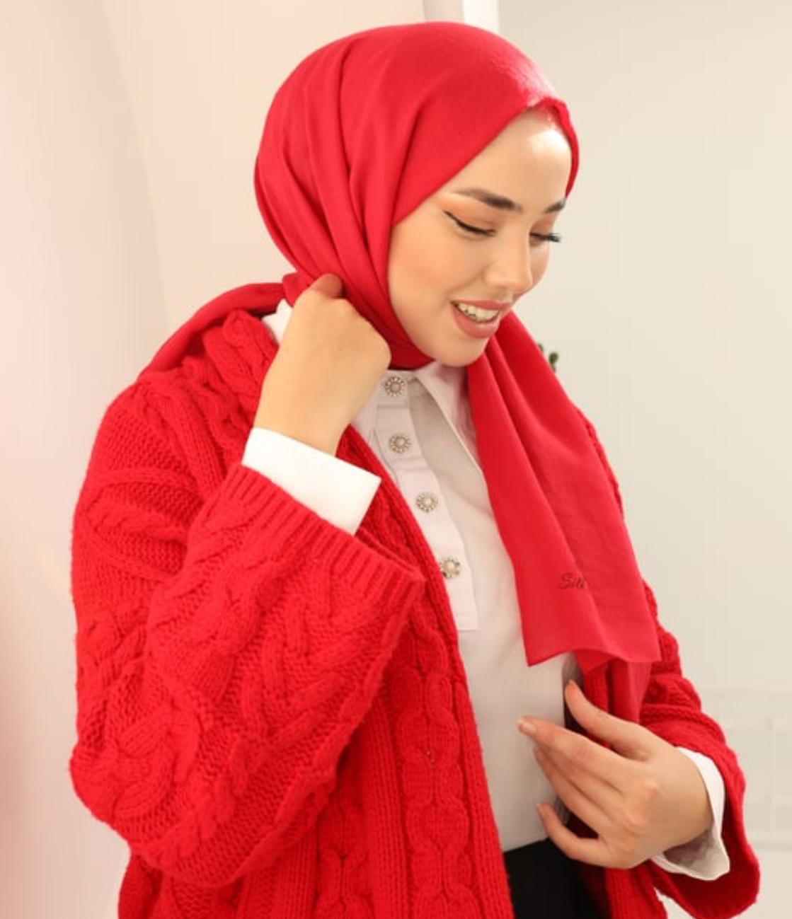 SİLK HOME ORGANİK JAZZ ŞAL KIRMIZI