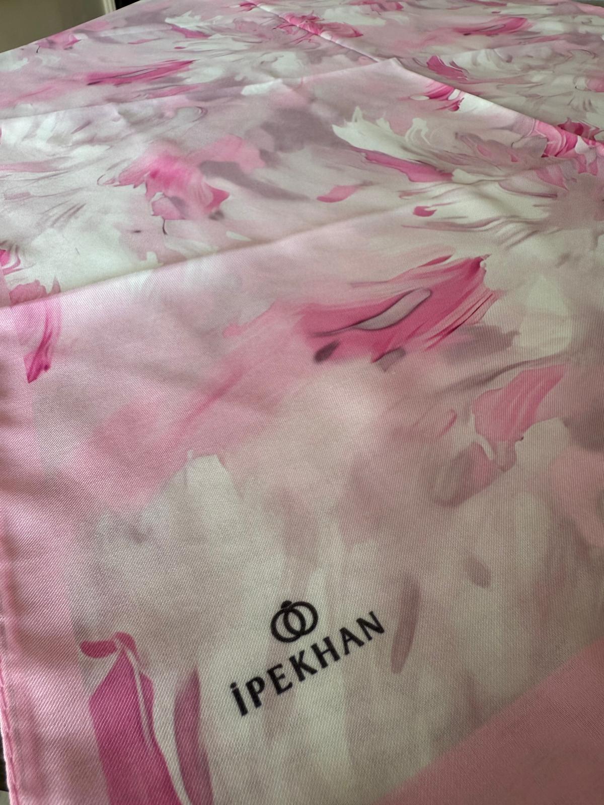 İPEKHAN SOFT ŞAL EBRU DESEN AÇIK PEMBE