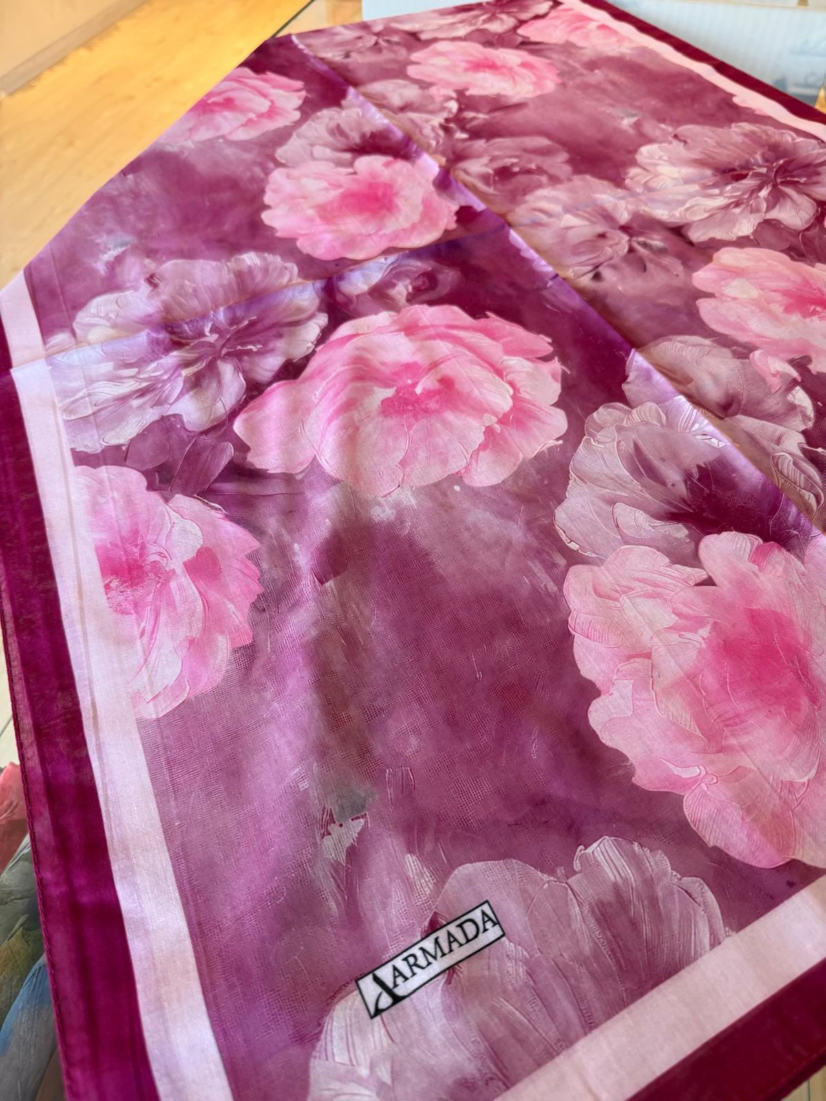 ARMADA ELEGANS SOFT ŞAL ÇİÇEK DESEN 01
