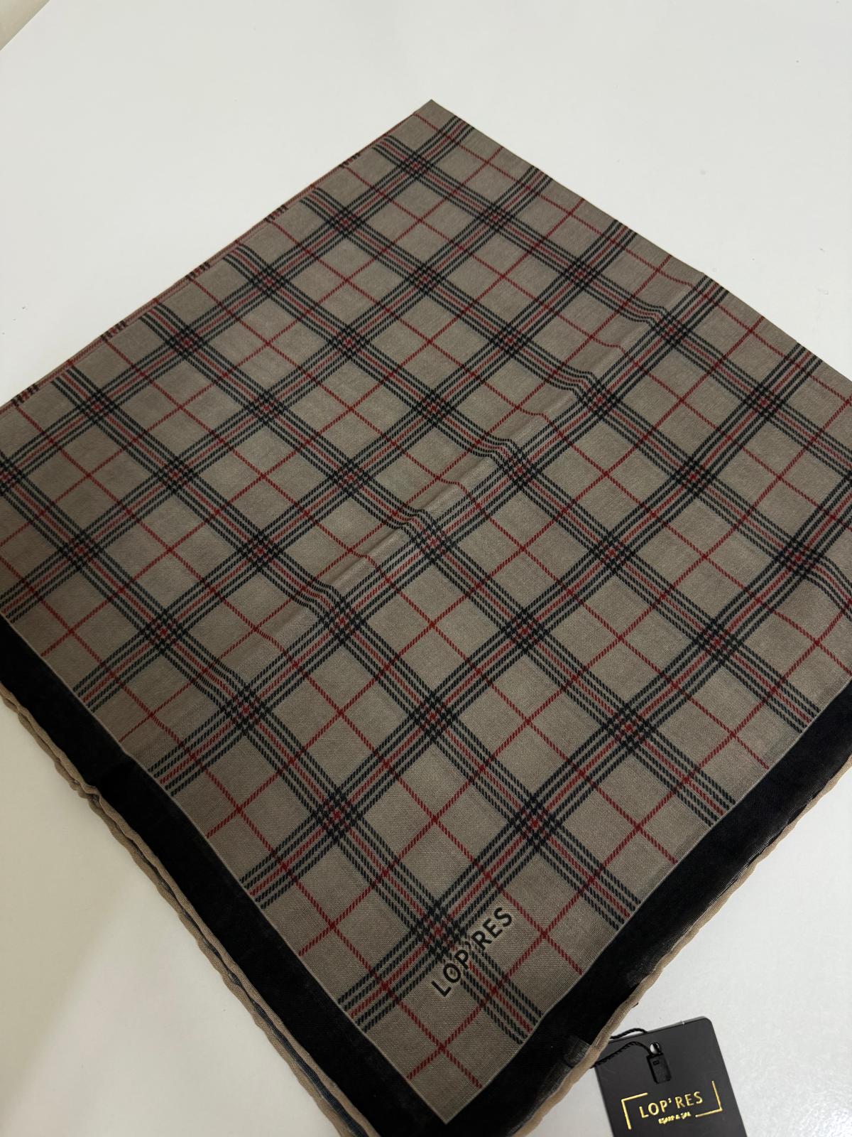 SOFT KETEN EŞARP EKOSE DESEN 06