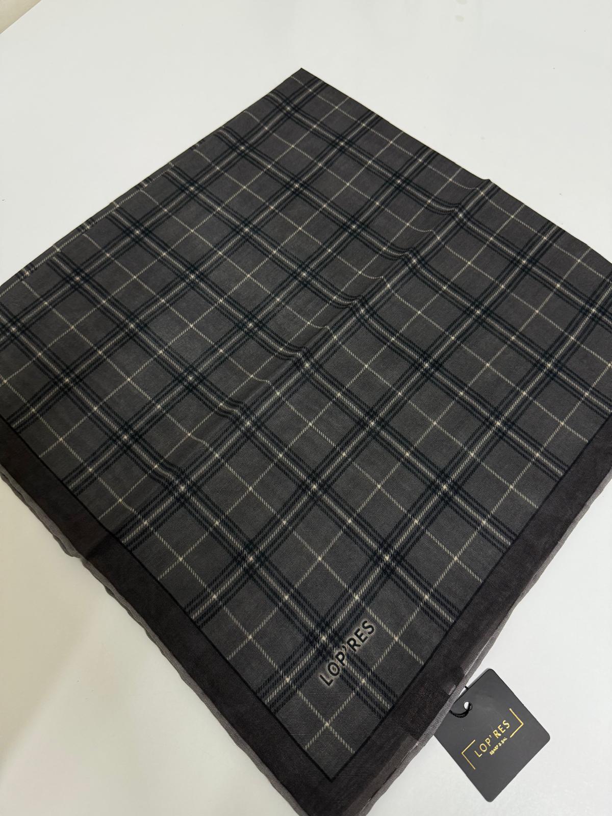 SOFT KETEN EŞARP EKOSE DESEN 03