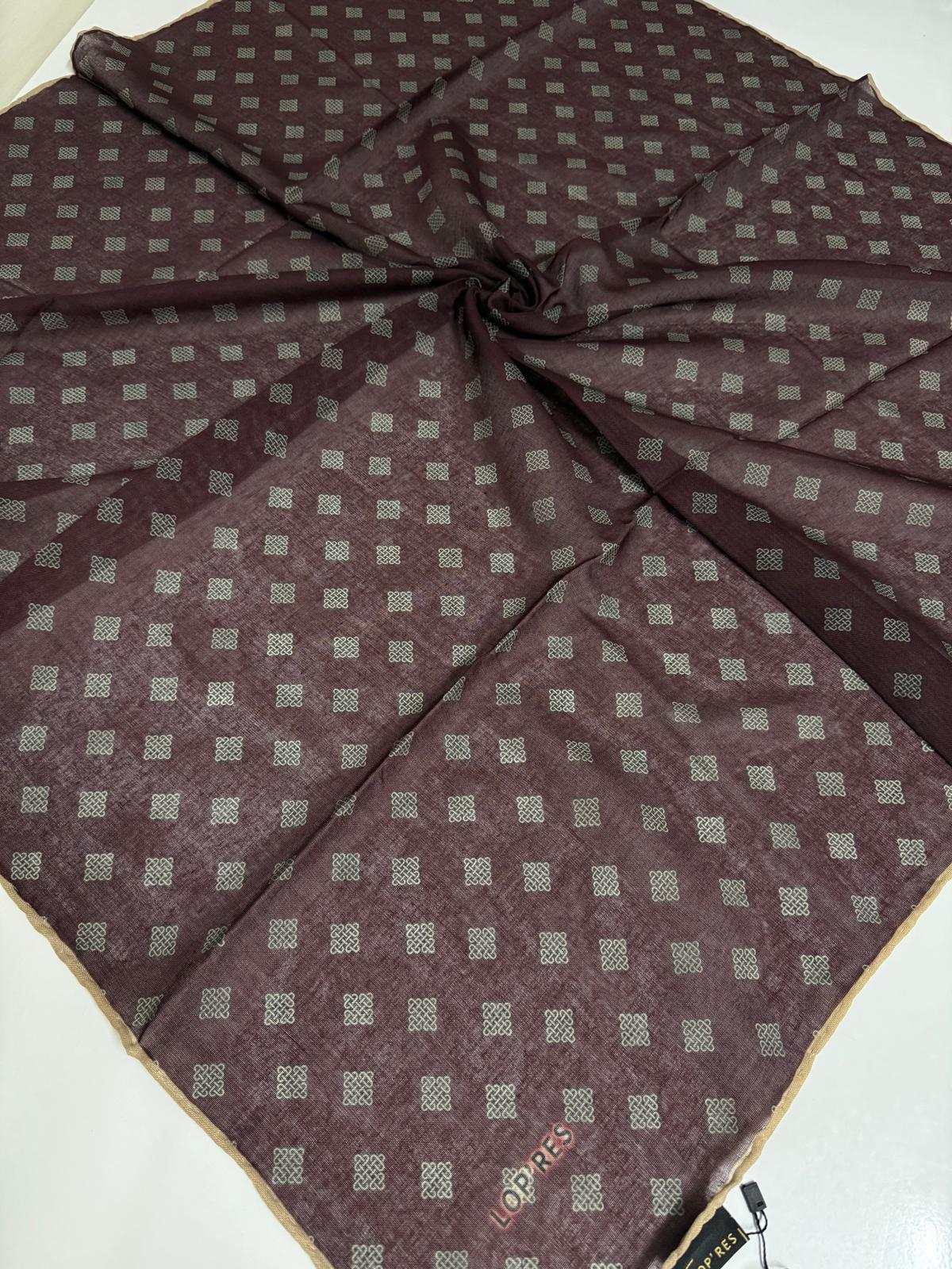SOFT KETEN EŞARP MONOGRAM DESEN 09