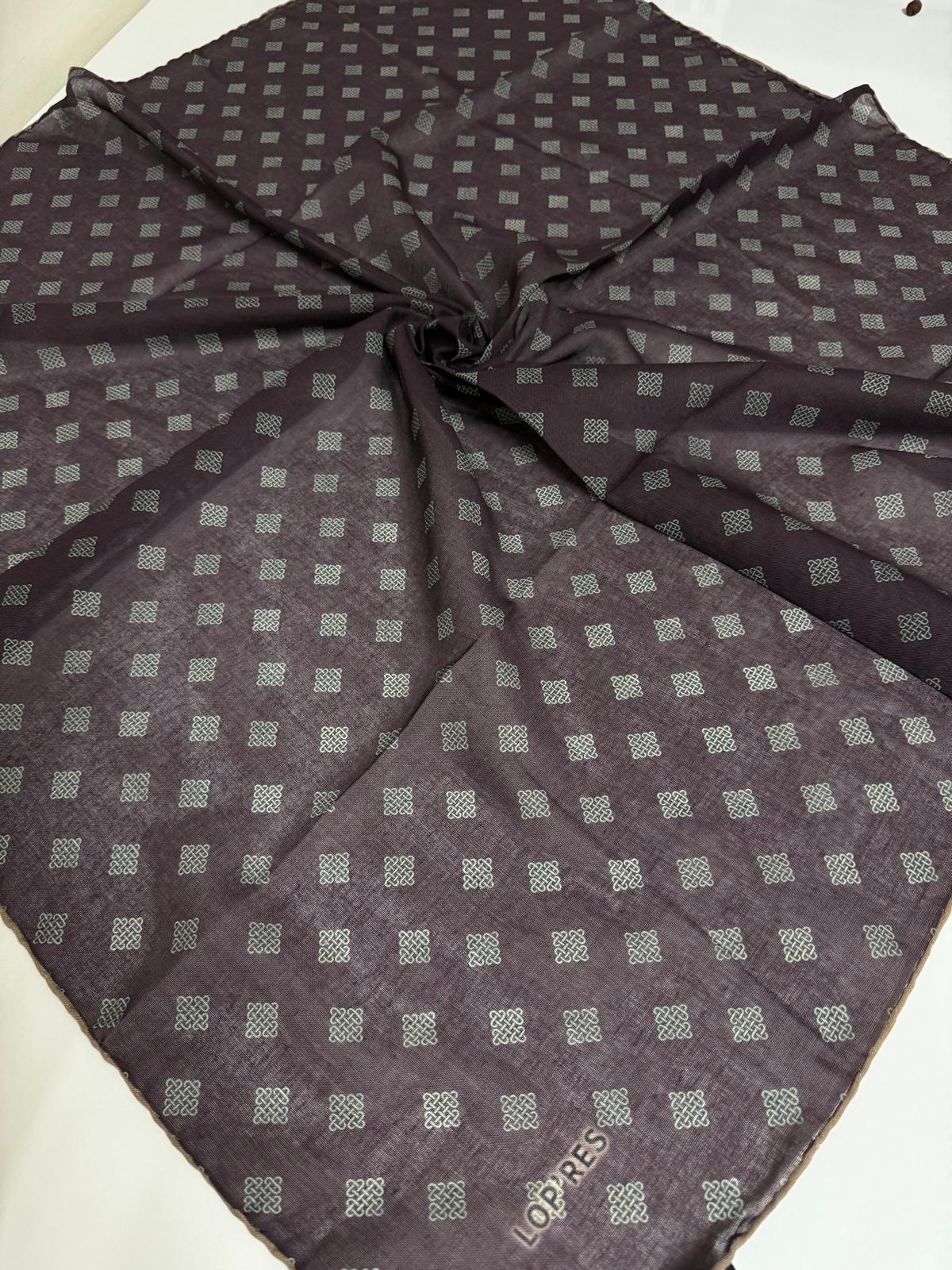 SOFT KETEN EŞARP MONOGRAM DESEN 08