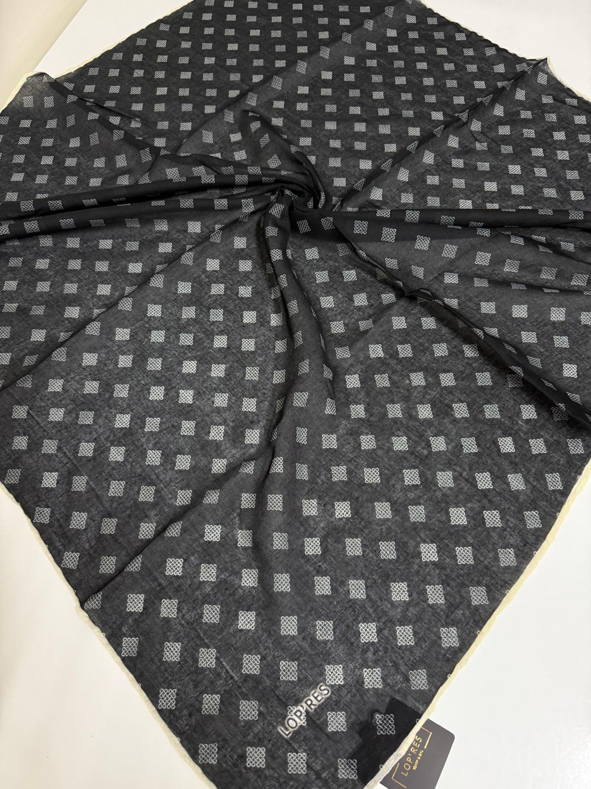 SOFT KETEN EŞARP MONOGRAM DESEN 06