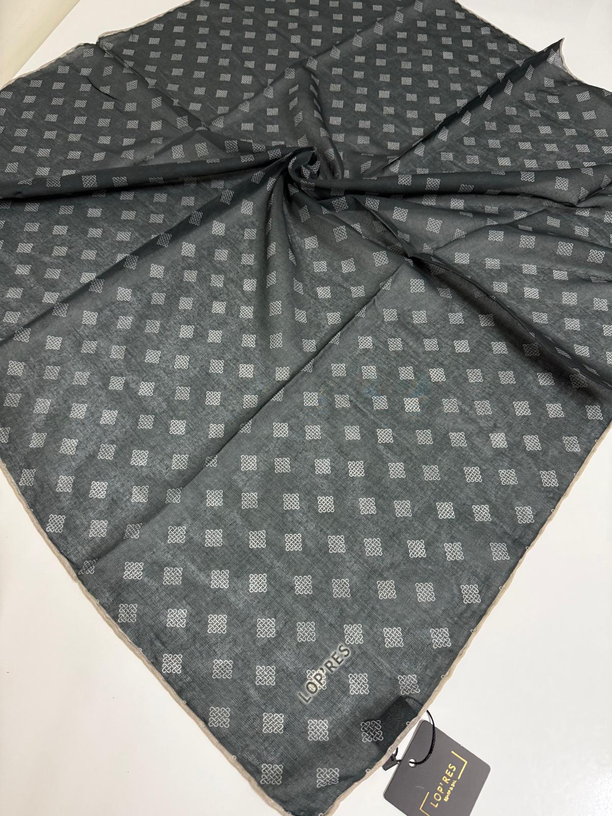 SOFT KETEN EŞARP MONOGRAM DESEN 03