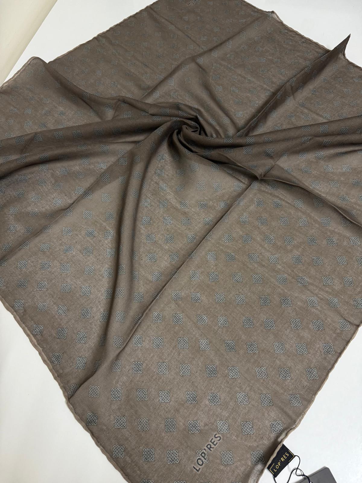 SOFT KETEN EŞARP MONOGRAM DESEN 02