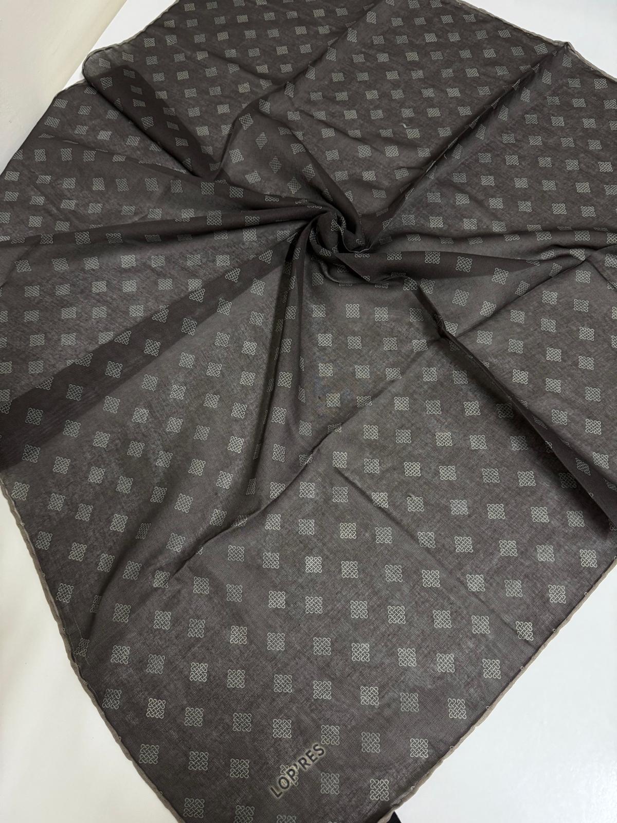 SOFT KETEN EŞARP MONOGRAM DESEN 01