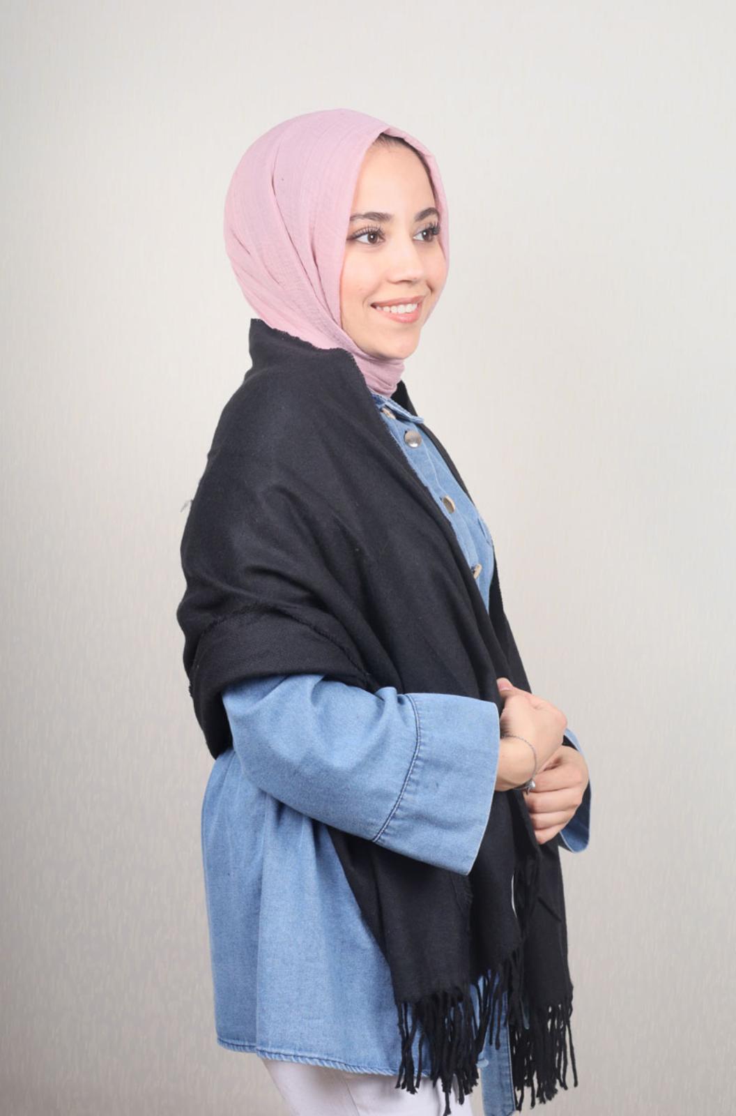 OMUZ ŞALI DESEN 06-SİYAH
