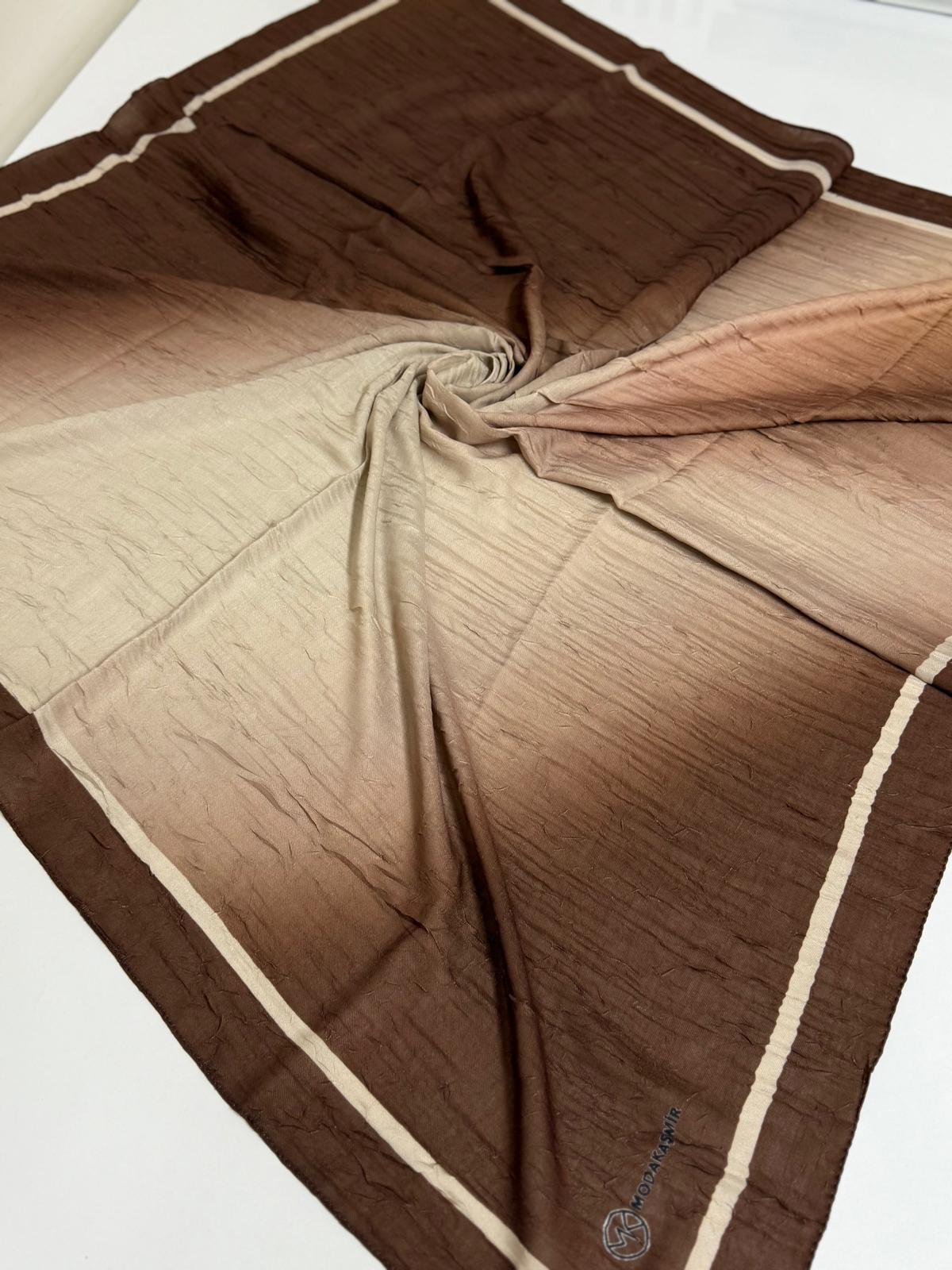 MİRORA DESEN BAMBU EŞARP KAHVERENGİ