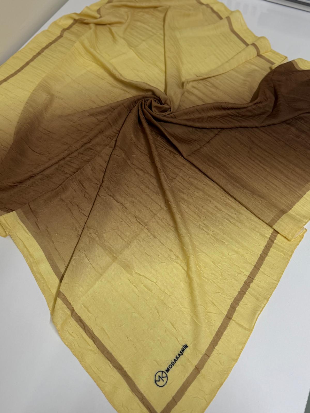 MİRORA DESEN BAMBU EŞARP BUTTER YELLOW