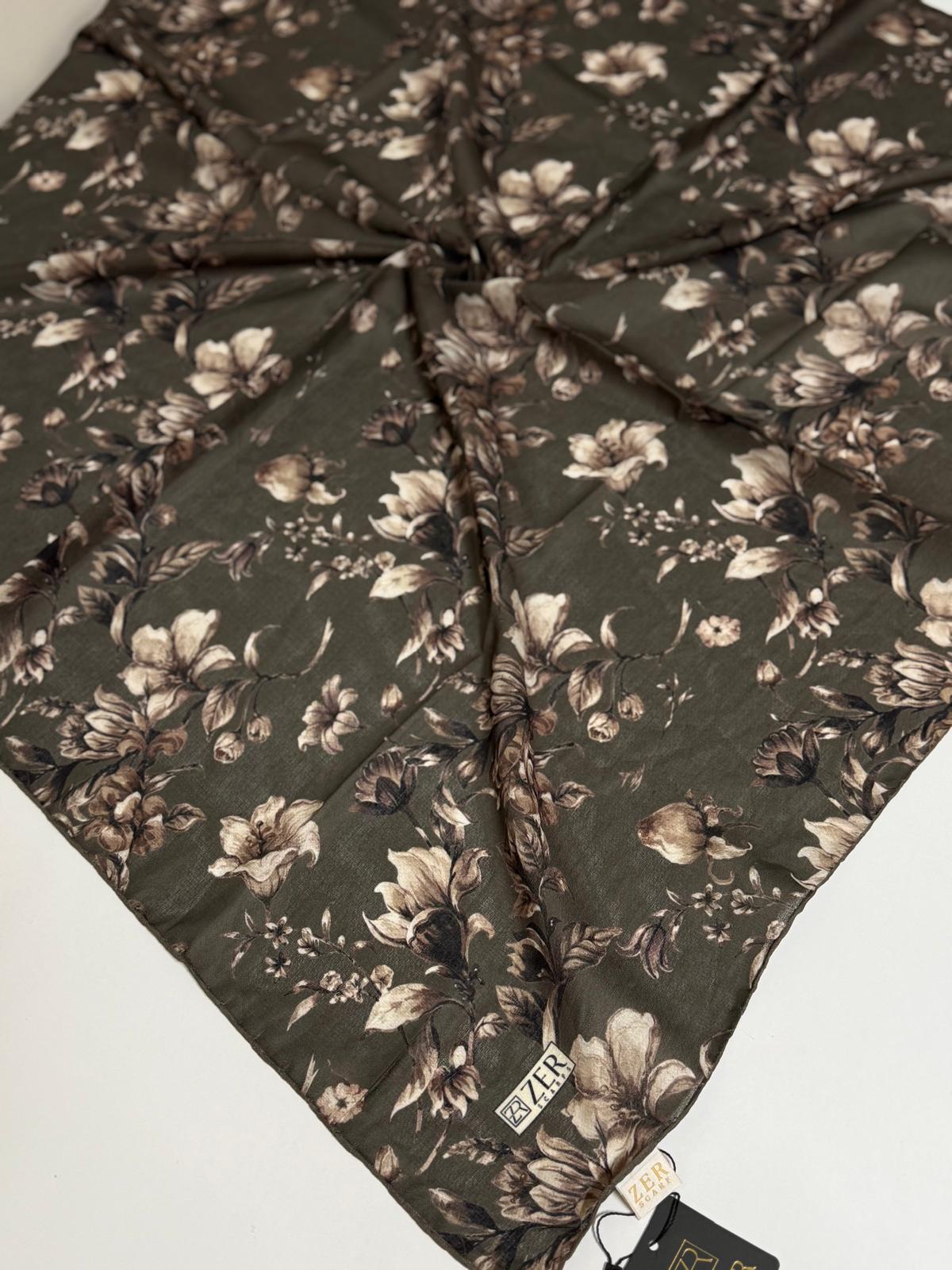 ZER ORGANİK EŞARP ÇITIR ÇİÇEK DESEN 13