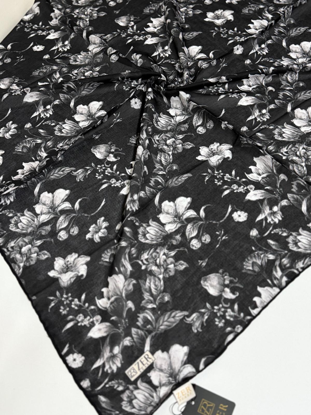 ZER ORGANİK EŞARP ÇITIR ÇİÇEK DESEN 12