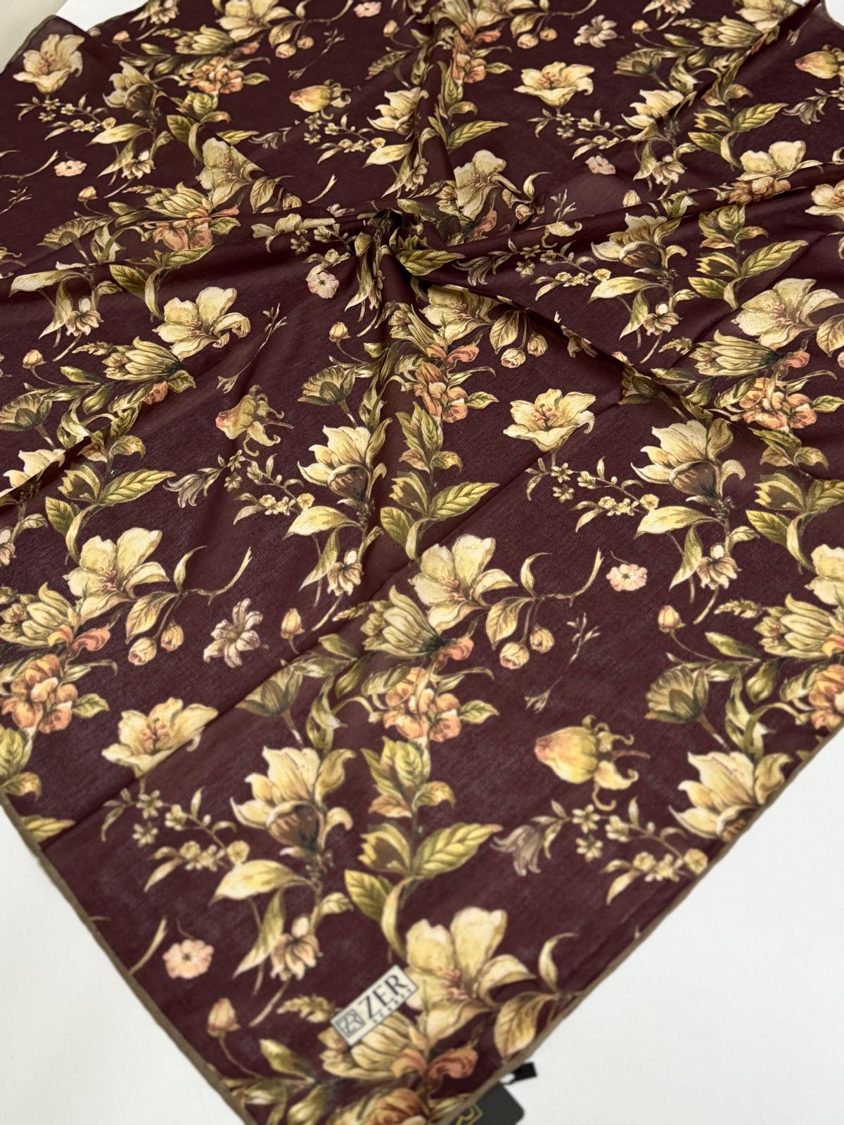 ZER ORGANİK EŞARP ÇITIR ÇİÇEK DESEN 11