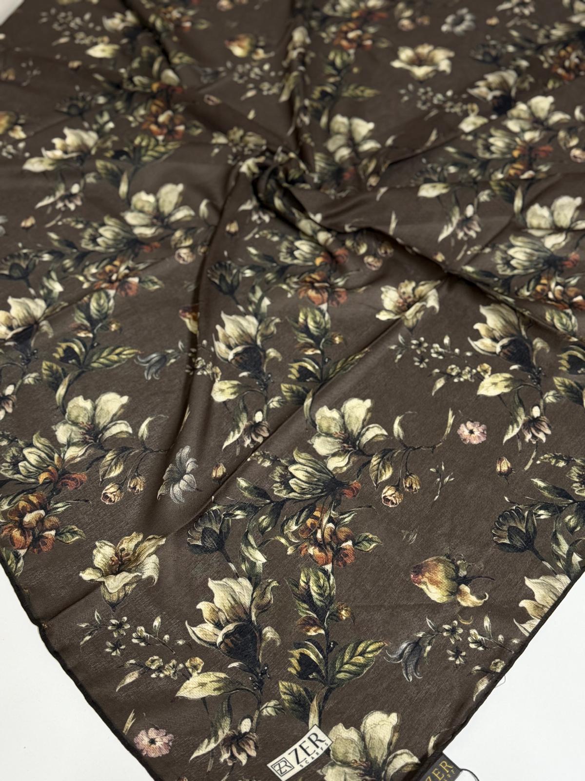 ZER ORGANİK EŞARP ÇITIR ÇİÇEK DESEN 08