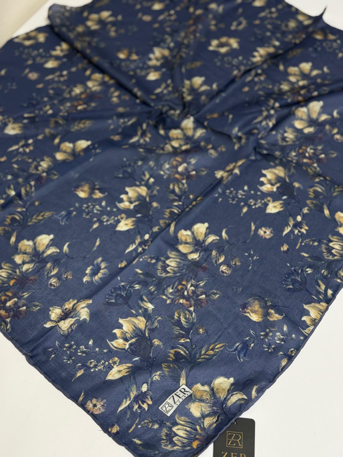 ZER ORGANİK EŞARP ÇITIR ÇİÇEK DESEN 06