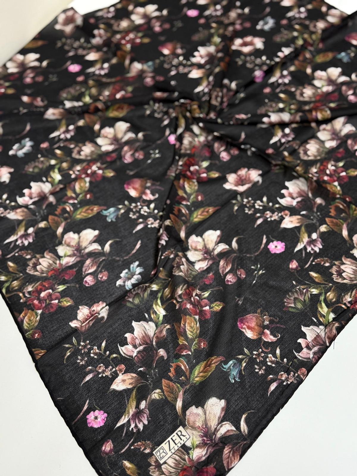 ZER ORGANİK EŞARP ÇITIR ÇİÇEK DESEN 05