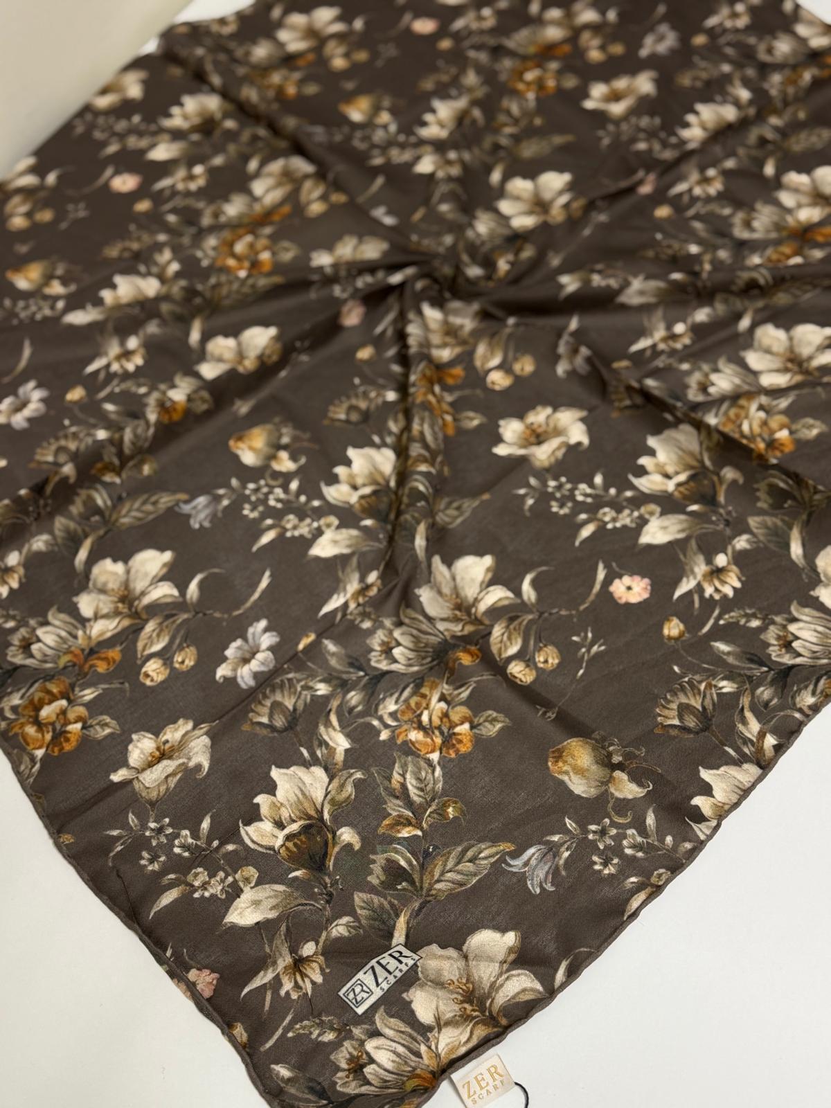 ZER ORGANİK EŞARP ÇITIR ÇİÇEK DESEN 02