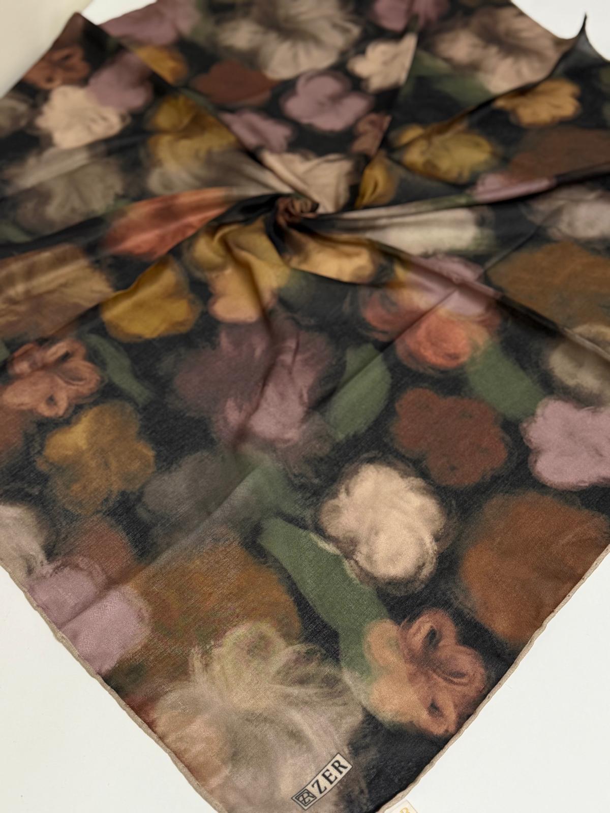 ZER ORGANİK EŞARP SOFT ÇİÇEK DESEN 08