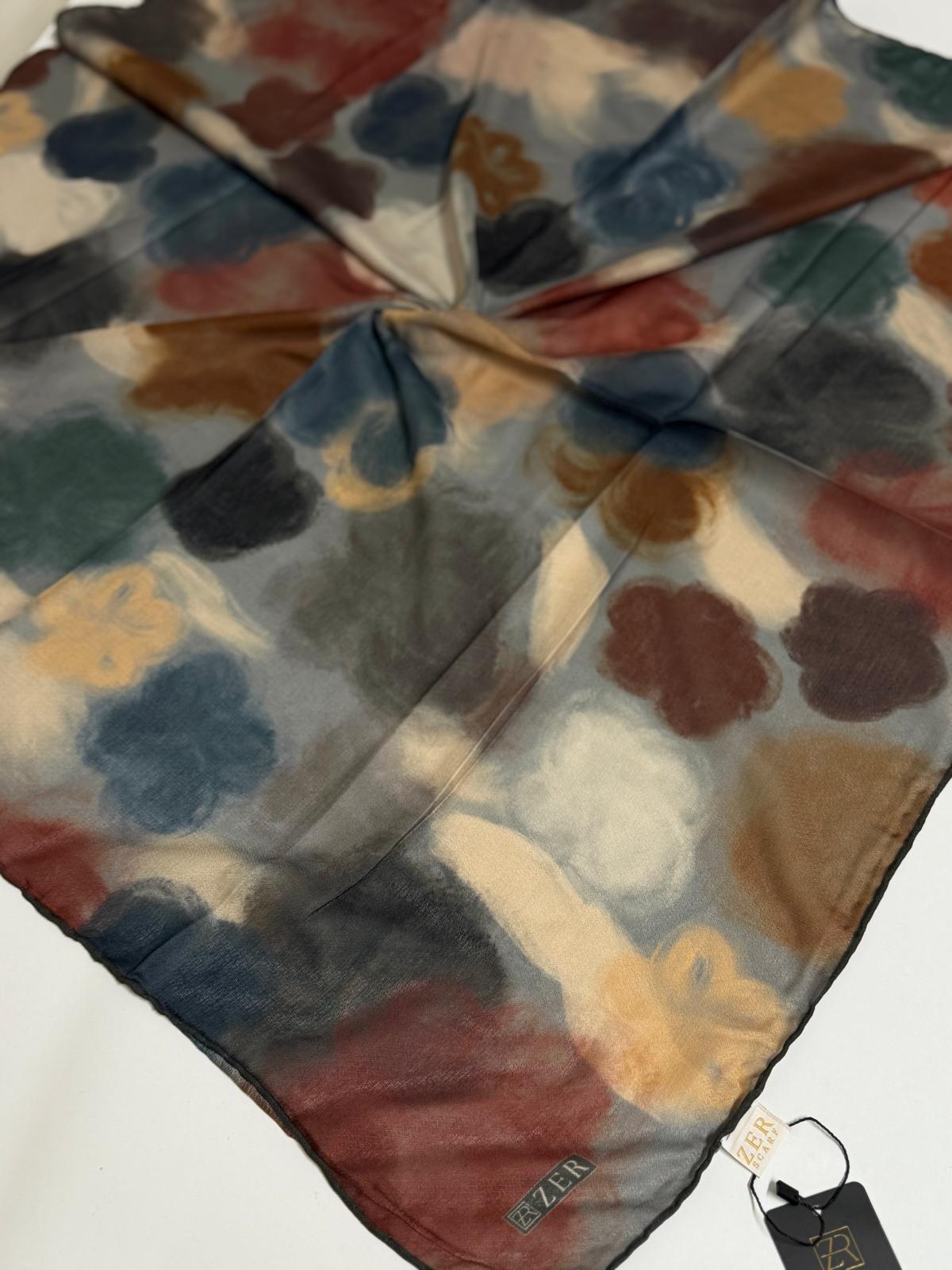 ZER ORGANİK EŞARP SOFT ÇİÇEK DESEN 03