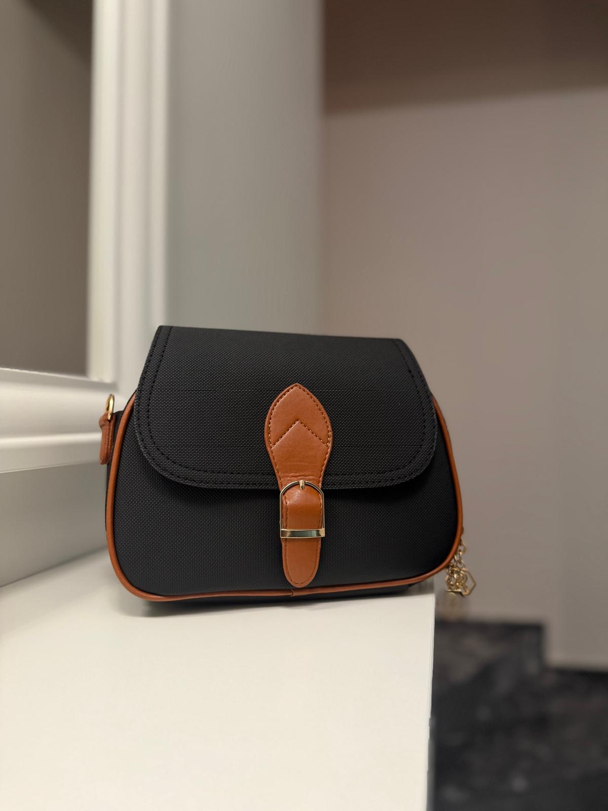 VİNTAGE TOKALI ÇANTA SİYAH TABA