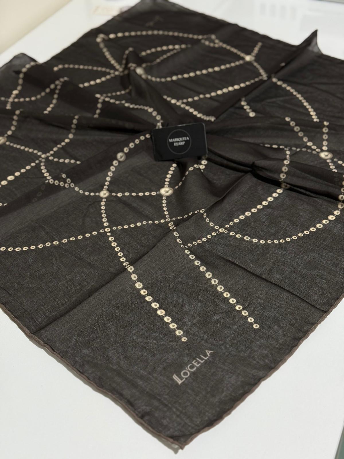 İNCİ DESEN SOFT EŞARP SİYAH 01