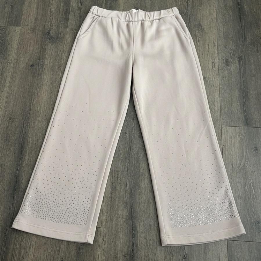 Krem osho taşlı pijama