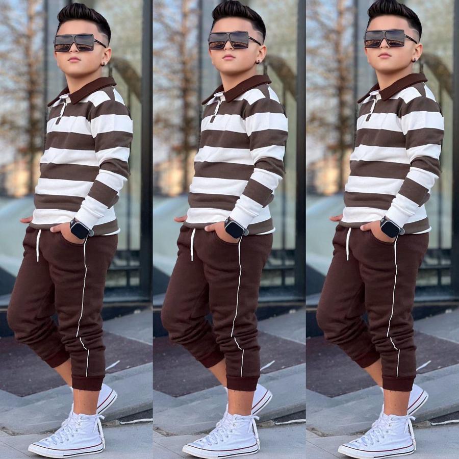 Kahverengi beyaz şardonlu takım