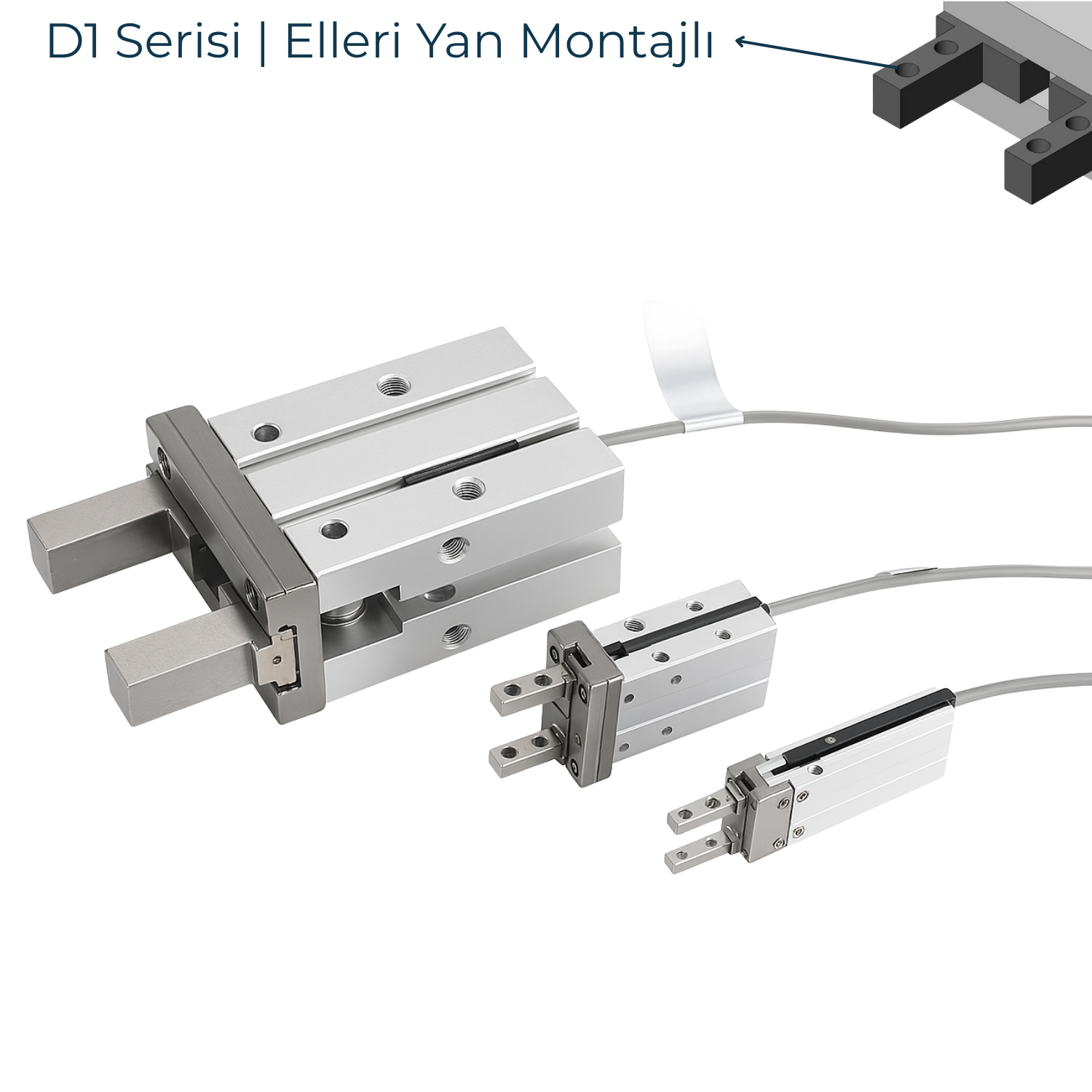 MHZ2-D1 Serisi Çift Etkili Pnömatik Tutucu Gripper