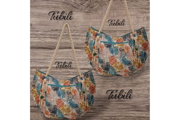 BEZ ÇANTA (YAPRAK DESENLİ)