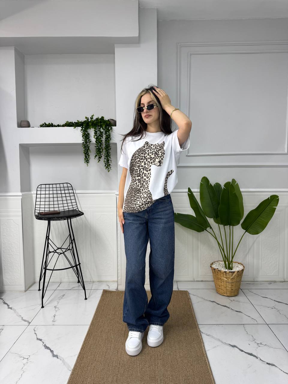 LEOPAR BASKI TSHIRT
