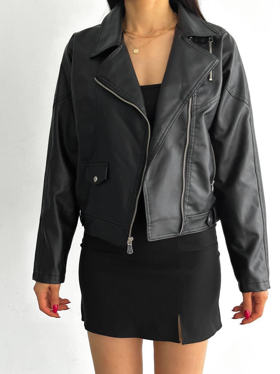 fermuar detay deri ceket