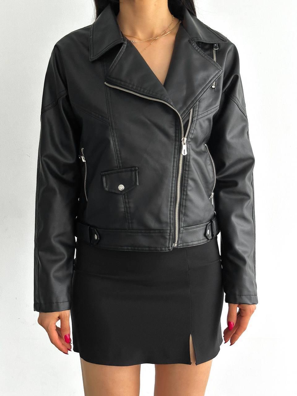 fermuar detay deri ceket