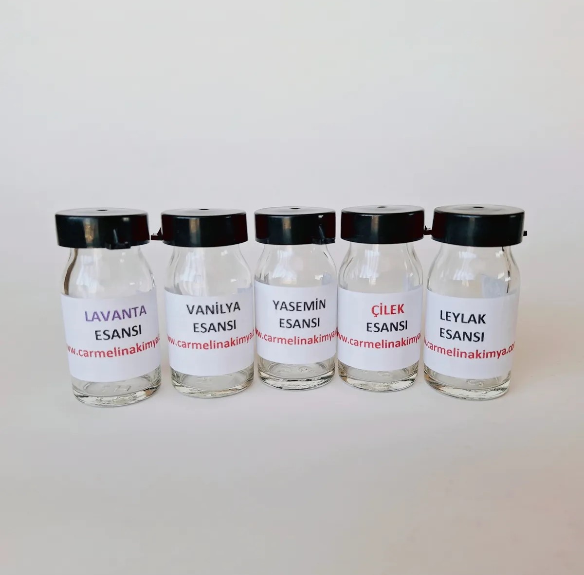 Mum Esansı 5'li Paket(Yasemin- leylak-Lavanta- Vanilya- Çilek Esansları)
