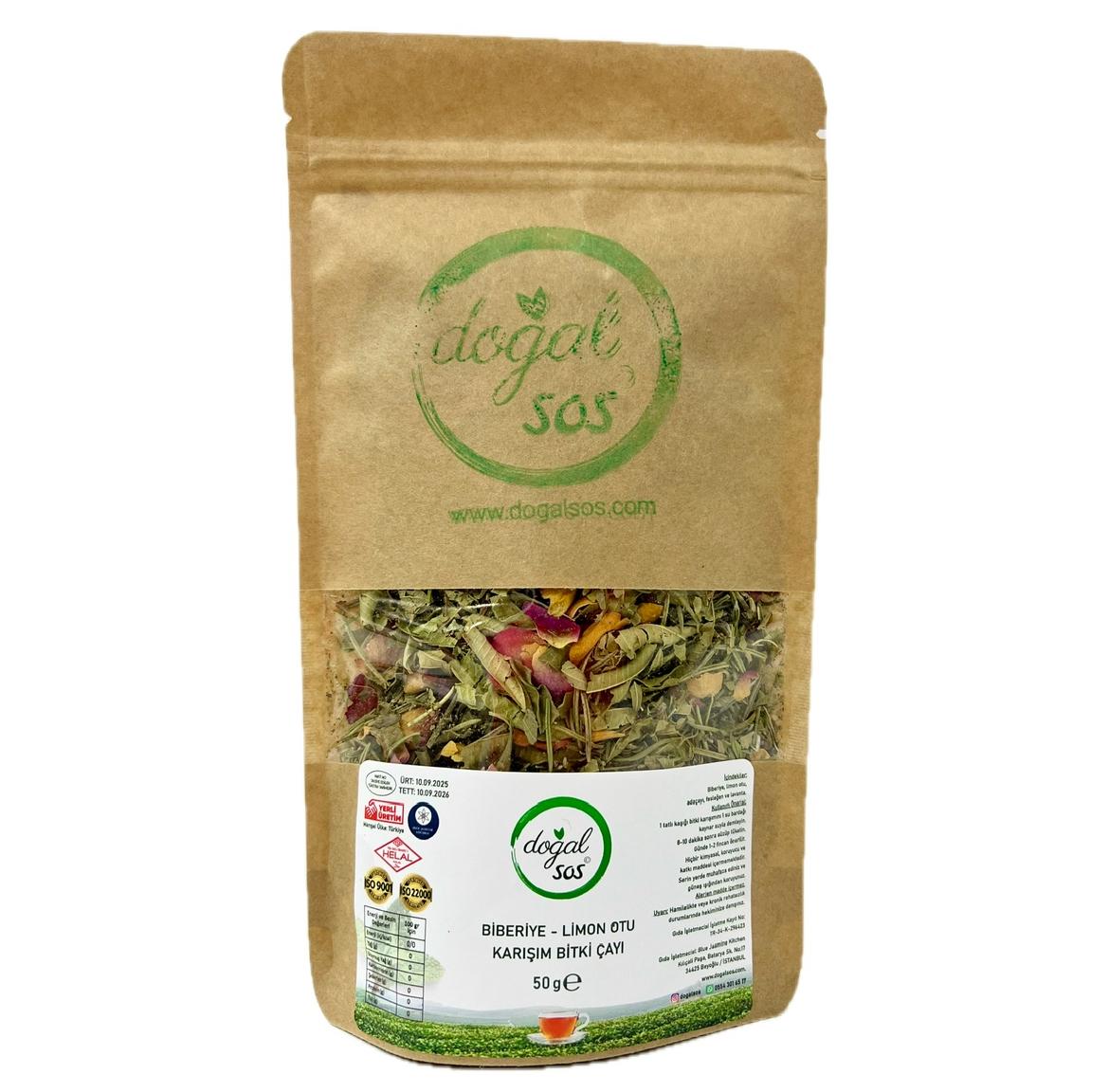 Biberiye-Limon Otu Karışım Bitki Çayı