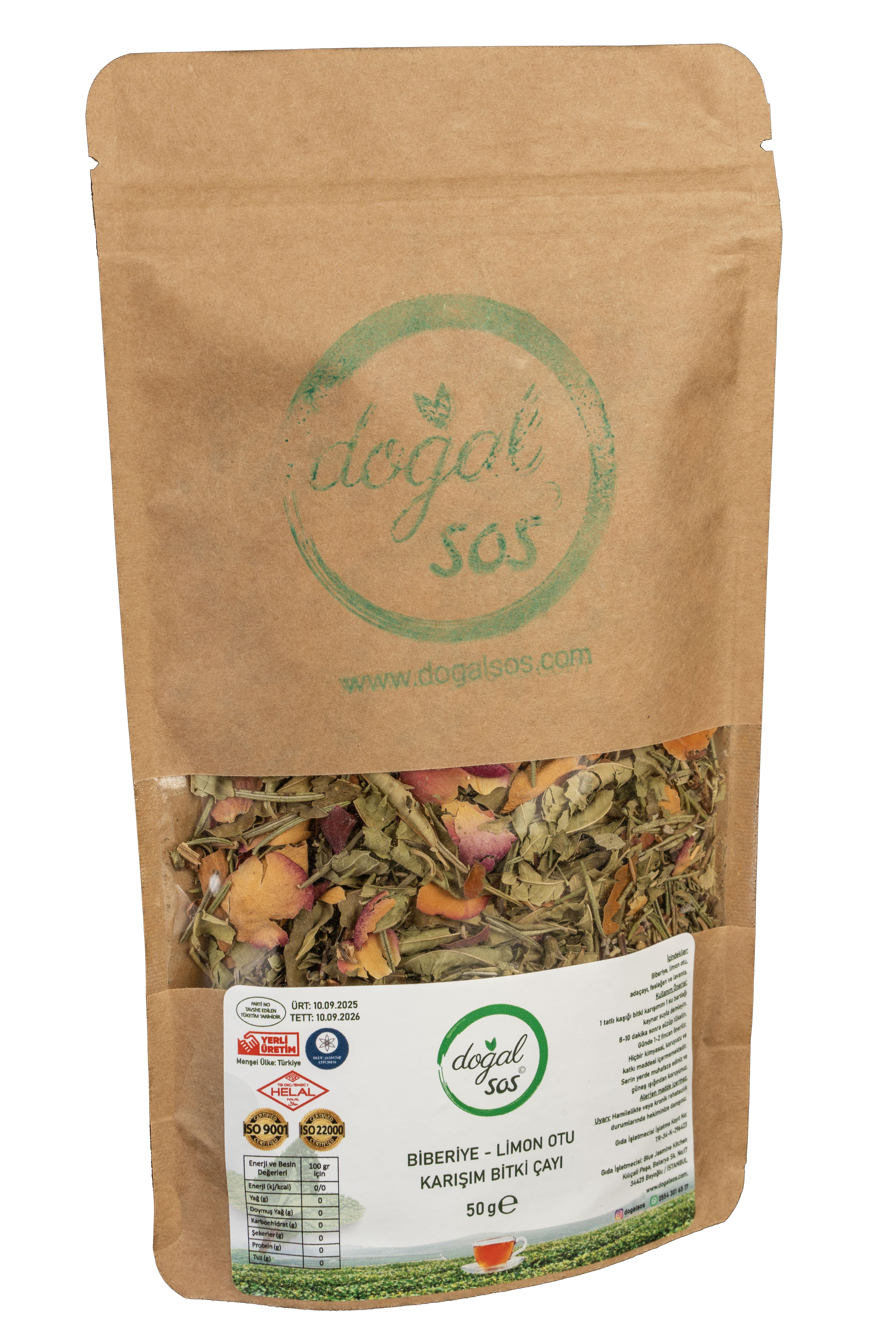 Biberiye-Limon Otu Karışım Bitki Çayı