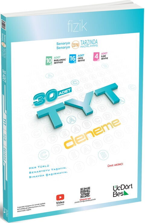 ÜçDörtBeş Yayınları TYT Fizik 30 Deneme 2026