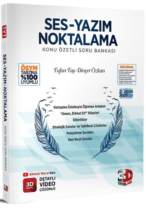 3D Yayınları Ses Yazım Noktalama Konu Özetli Soru Bankası