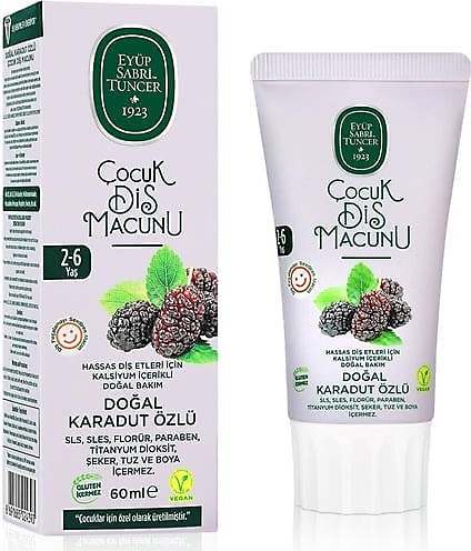 Eyüp Sabri Tuncer Doğal Karadut Özlü Çocuk Diş Macunu 60 ml