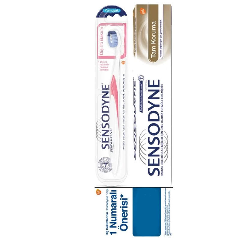 Sensodyne Tam Koruma Diş Macunu 75 ml + Diş Fırçası Hediye Seti