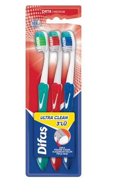 Difaş Ultra Clean 3’lü Diş Fırçası – Orta