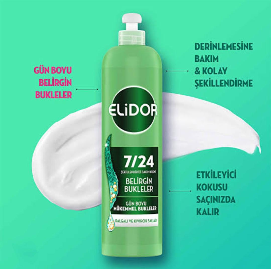 Elidor 7/24 Belirgin Bukleler Şekillendirici Saç Bakım Kremi 240 ml – Dalgalı & Kıvırcık Saçlar İçin