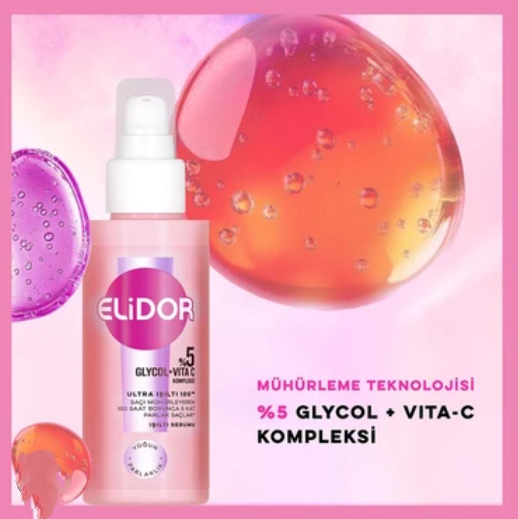 Elidor Ultra Işıltı Saç Serumu 90 ml – Parlaklık ve Yumuşaklık Veren Yoğun Bakım