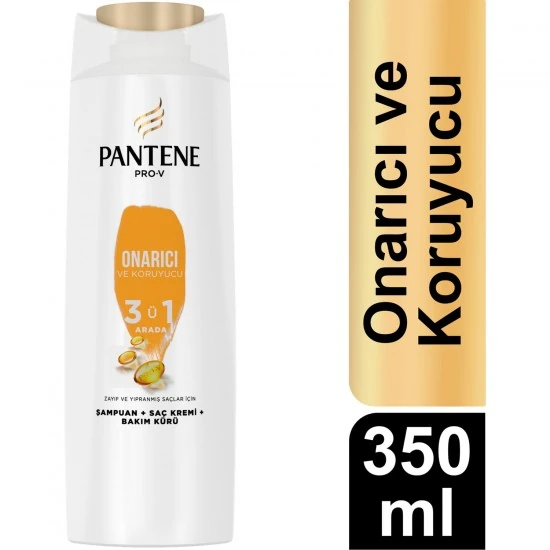 Pantene 3’ü 1 Arada Onarıcı Şampuan 350 ml – Temizleyici, Onarıcı ve Bakım