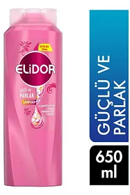 Elidor Güçlü ve Parlak Şampuan 650 ml – Superblend Formül ile Işıldayan Saçlar
